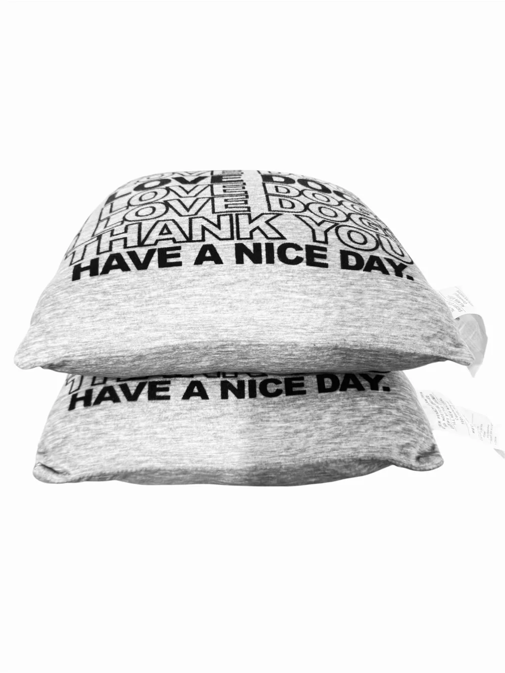 Dog Lover Squishy Pillows 14in - Dog “I Love Dogs” Have a Nice Day Pillows  NWT
